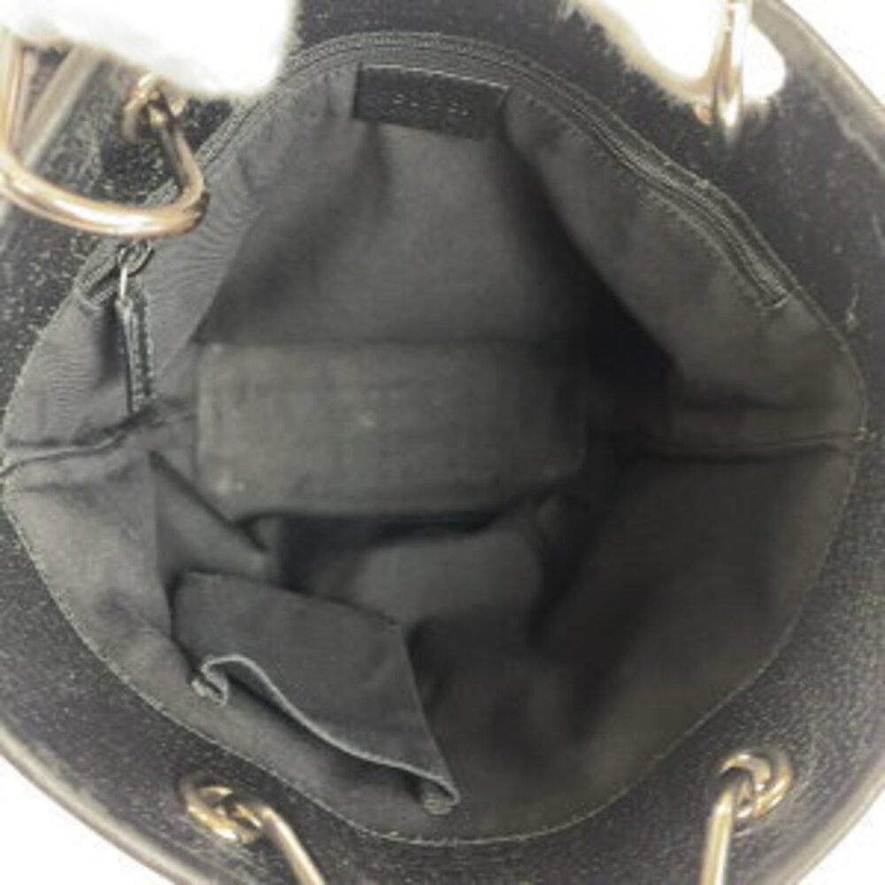 Gucci GG Canvas Bag Tote Black Shoulder Leather - Picture 8 of 10